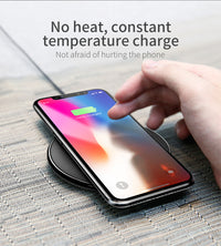 Baseus Leather Wireless Charger For iPhone X/XS Max XR Samsung S9 S9+ Note 9 8 Fast wireless charger QI Wireless Charging Pad