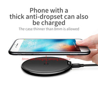 Baseus Leather Wireless Charger For iPhone X/XS Max XR Samsung S9 S9+ Note 9 8 Fast wireless charger QI Wireless Charging Pad