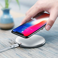 Baseus Leather Wireless Charger For iPhone X/XS Max XR Samsung S9 S9+ Note 9 8 Fast wireless charger QI Wireless Charging Pad